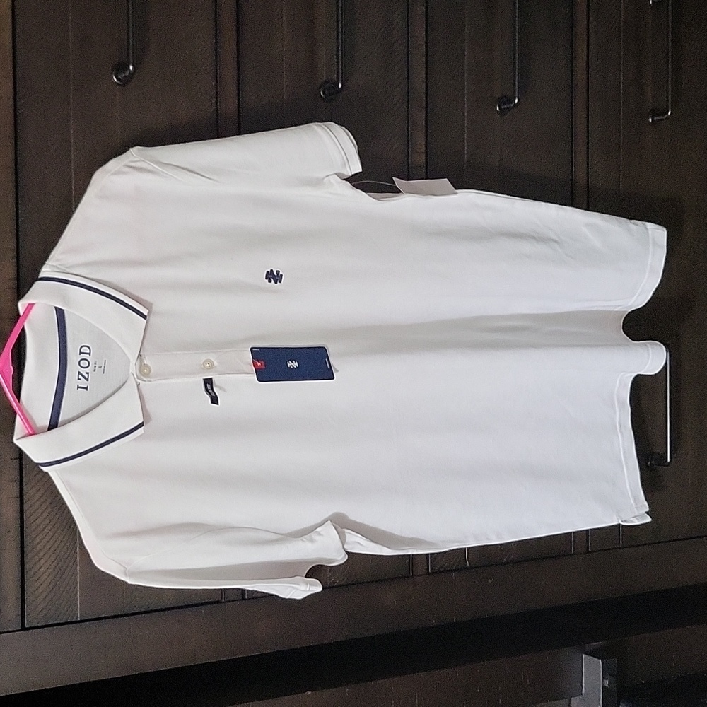 New Izod Slim Fit white polo shirt.